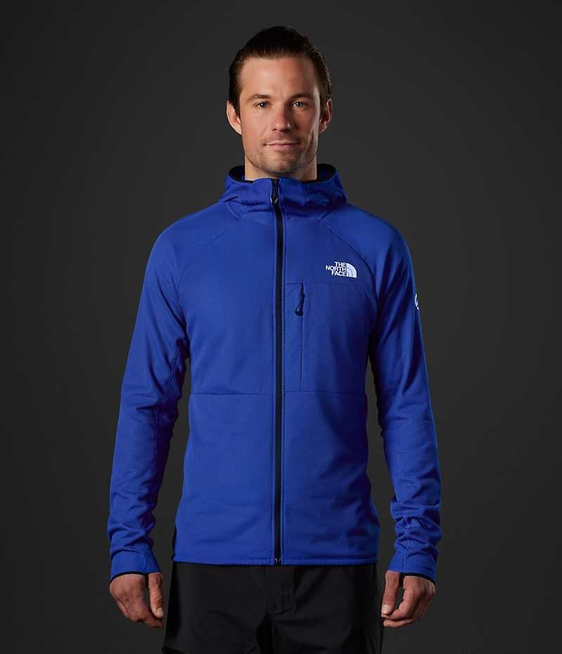 Blue The North Face Summit Series FUTUREFLEECE™ Full-Zip Hoodie Men\'s Fleece Jacket | MALAYSIA PMKIJZ