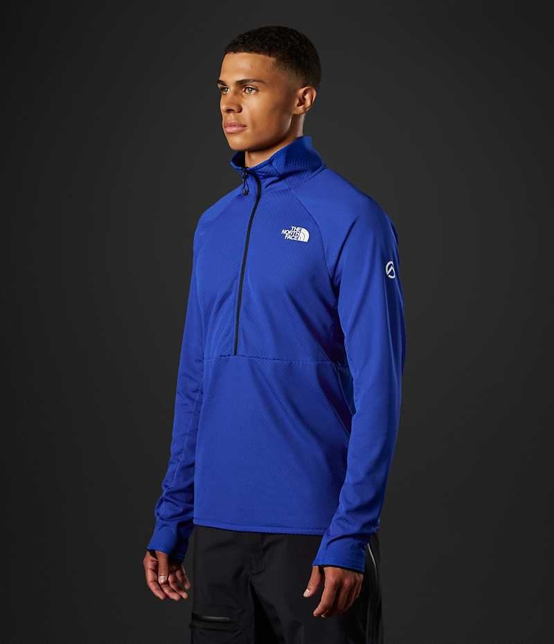 Blue The North Face Summit Series FUTUREFLEECE™ LT ½-Zip Men's Pullover | MALAYSIA ONFDEU