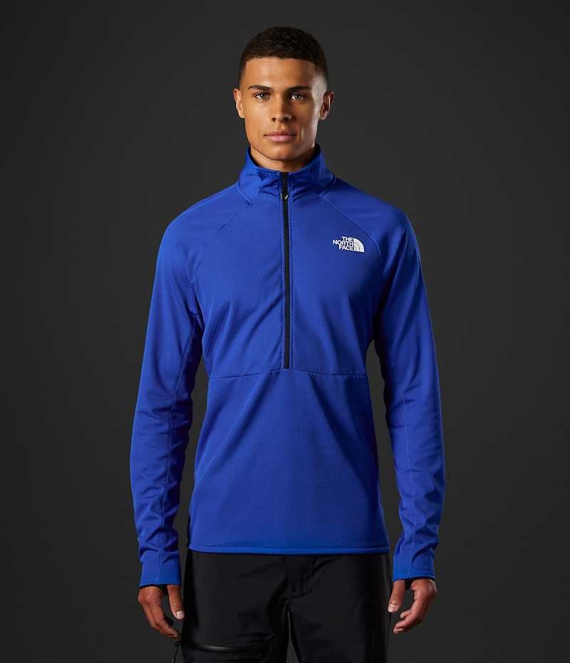 Blue The North Face Summit Series FUTUREFLEECE™ LT ½-Zip Men\'s Pullover | MALAYSIA ONFDEU