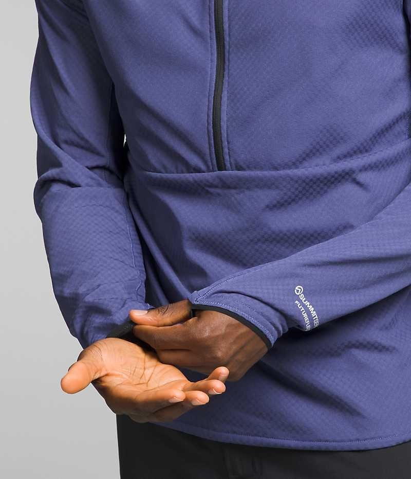 Blue The North Face Summit Series FUTUREFLEECE™ LT ½-Zip Men's Pullover | MALAYSIA UKHVFS