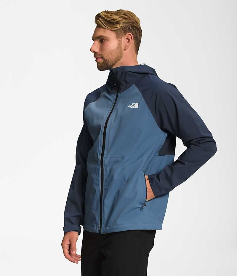 Blue The North Face Valle Vista Stretch Men's Rain Jacket | MALAYSIA ARVDHT