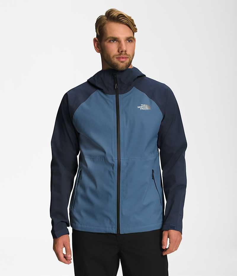 Blue The North Face Valle Vista Stretch Men\'s Rain Jacket | MALAYSIA ARVDHT