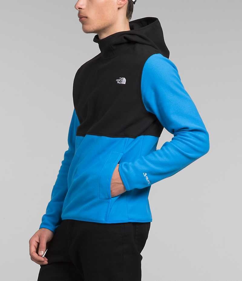 Blue / Black The North Face Alpine Polartec® 100 Men's Pullover | MALAYSIA FVNJER