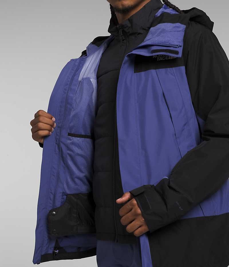 Blue / Black The North Face Clement Triclimate® Men's Insulated Jacket | MALAYSIA IJKVCR