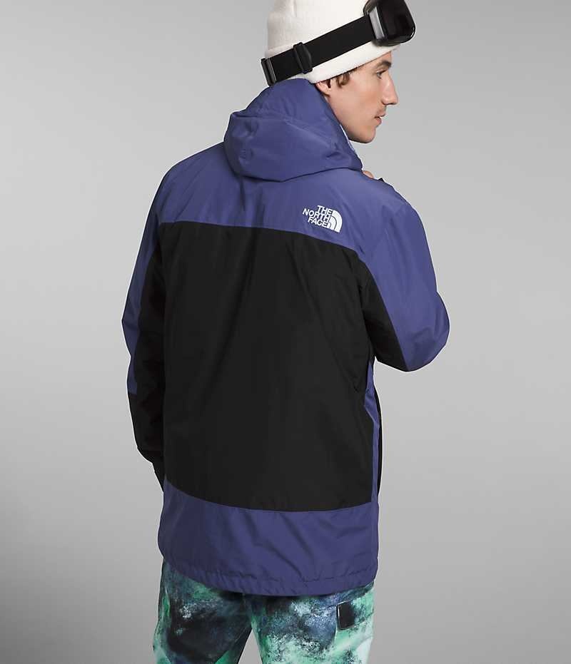 Blue / Black The North Face ThermoBall™ Eco Snow Triclimate® Men's Hooded Jacket | MALAYSIA BVYMWR