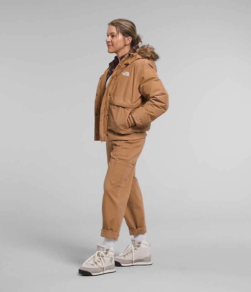 Brown The North Face Arctic Women's Bomber Jacket | MALAYSIA XFIARD