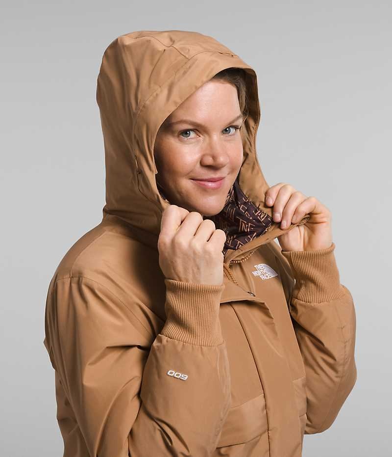 Brown The North Face Arctic Women's Bomber Jacket | MALAYSIA XFIARD