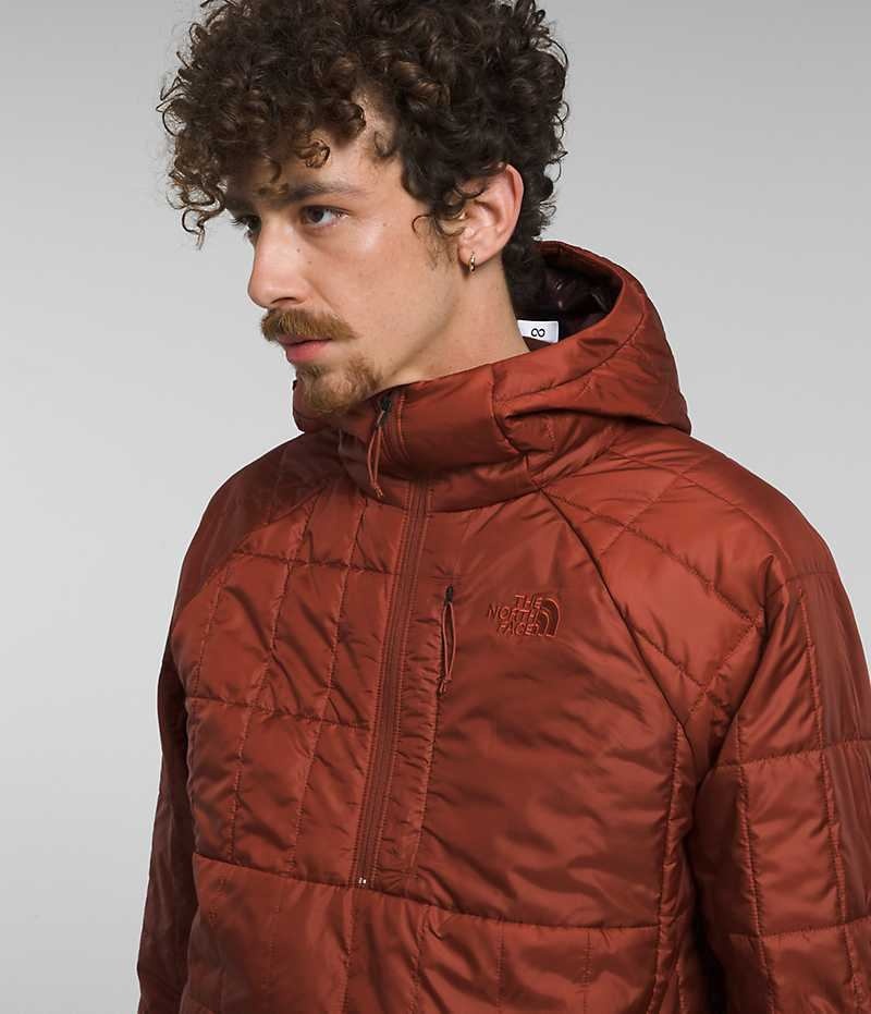 Brown The North Face Circaloft ¼-Zip Pullover Men's Puffer Jacket | MALAYSIA ZORHVF