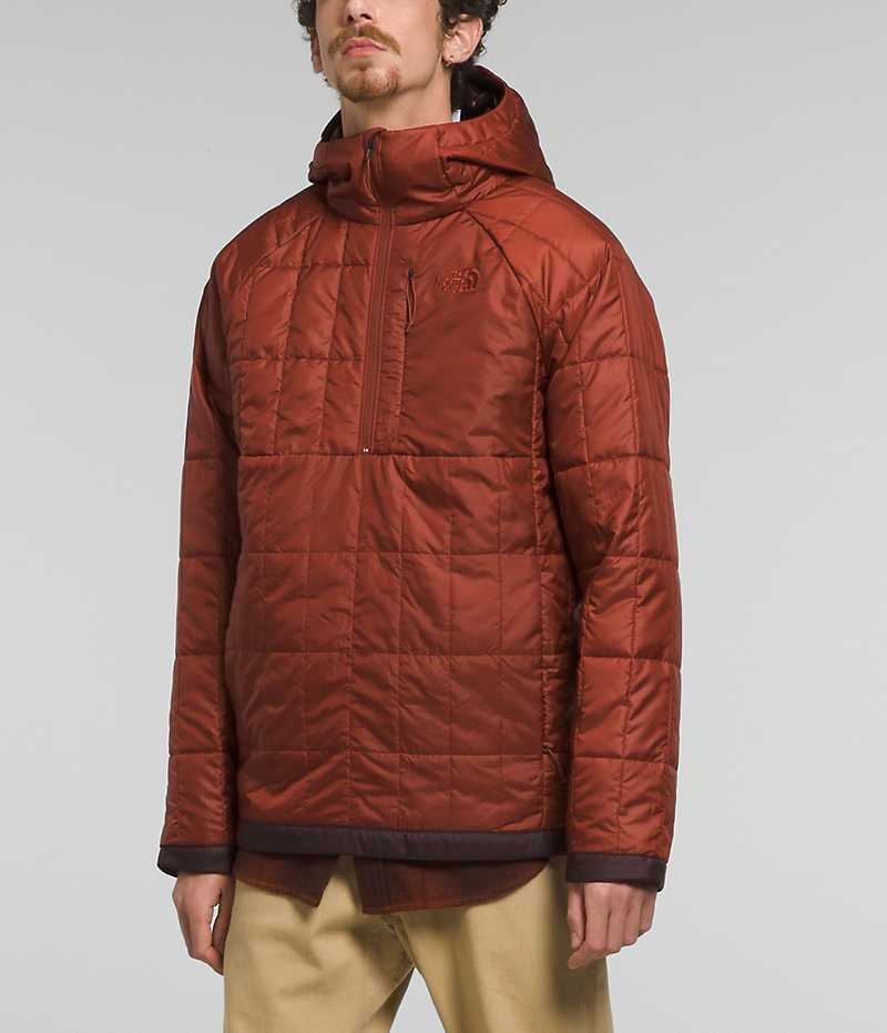 Brown The North Face Circaloft ¼-Zip Pullover Men\'s Puffer Jacket | MALAYSIA ZORHVF