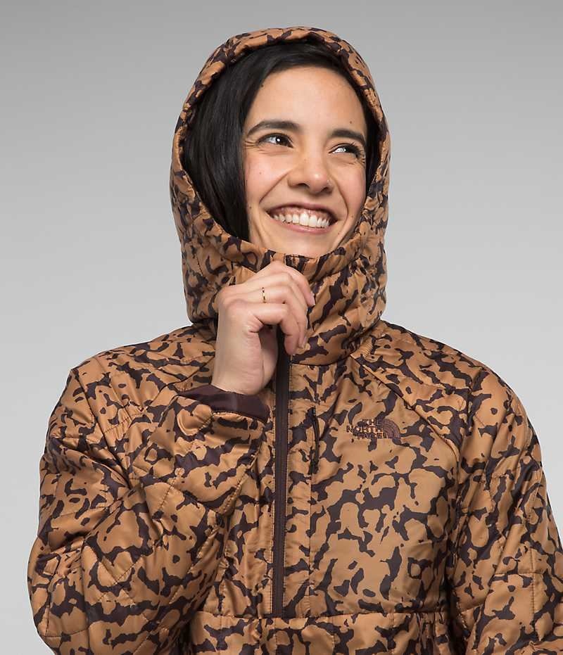 Brown The North Face Circaloft ¼-Zip Pullover Women's Puffer Jacket | MALAYSIA WEUXNO