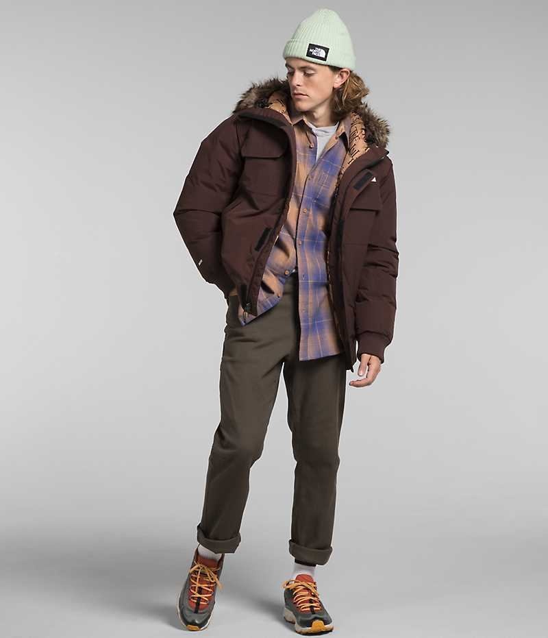 Brown The North Face McMurdo Men's Bomber Jacket | MALAYSIA BJYUGQ