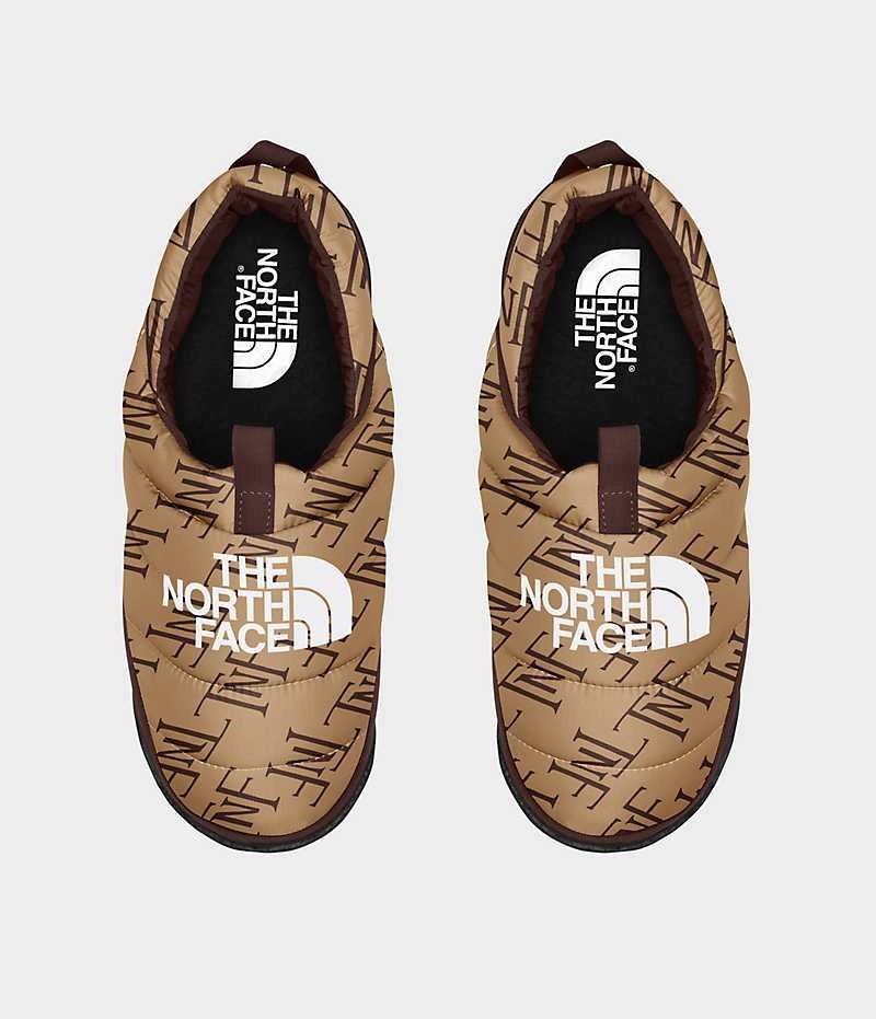 Brown The North Face Nuptse Men's Mules | MALAYSIA DJWMST