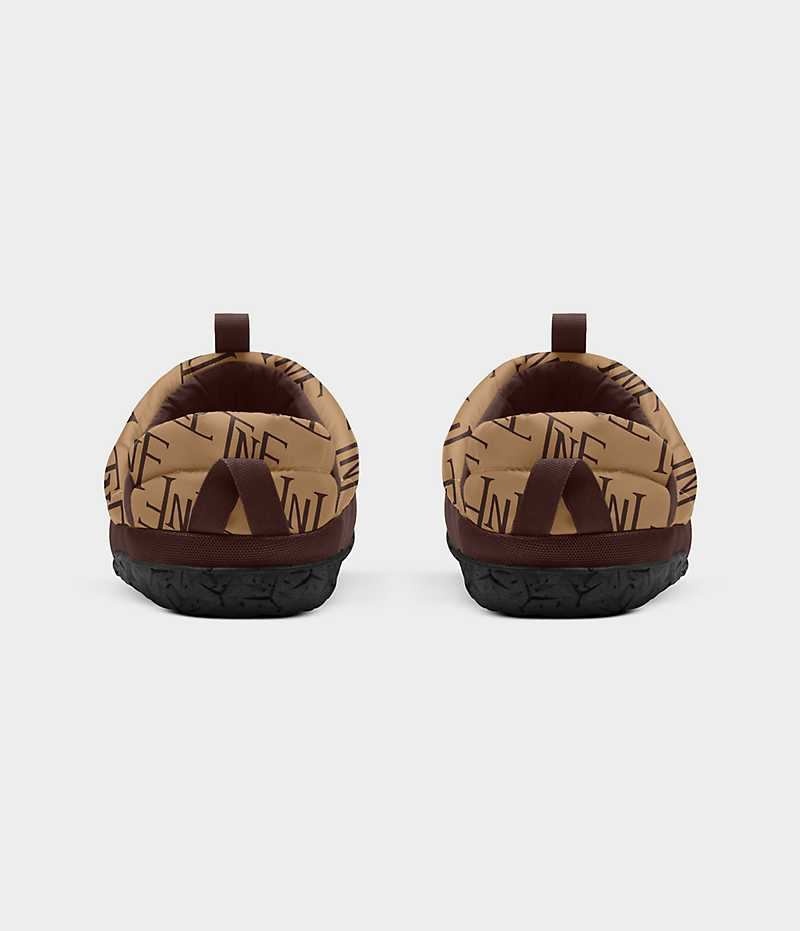 Brown The North Face Nuptse Men's Mules | MALAYSIA DJWMST