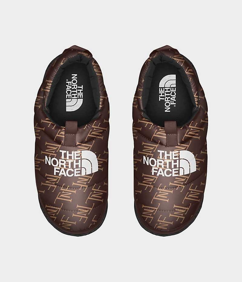 Brown The North Face Nuptse Women's Mules | MALAYSIA AMRFCT