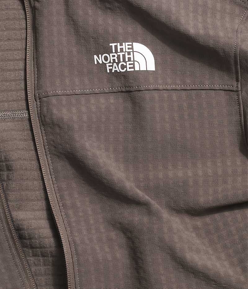 Brown The North Face Tekware™ Grid Full-Zip Women's Fleece Jacket | MALAYSIA IEFBQV