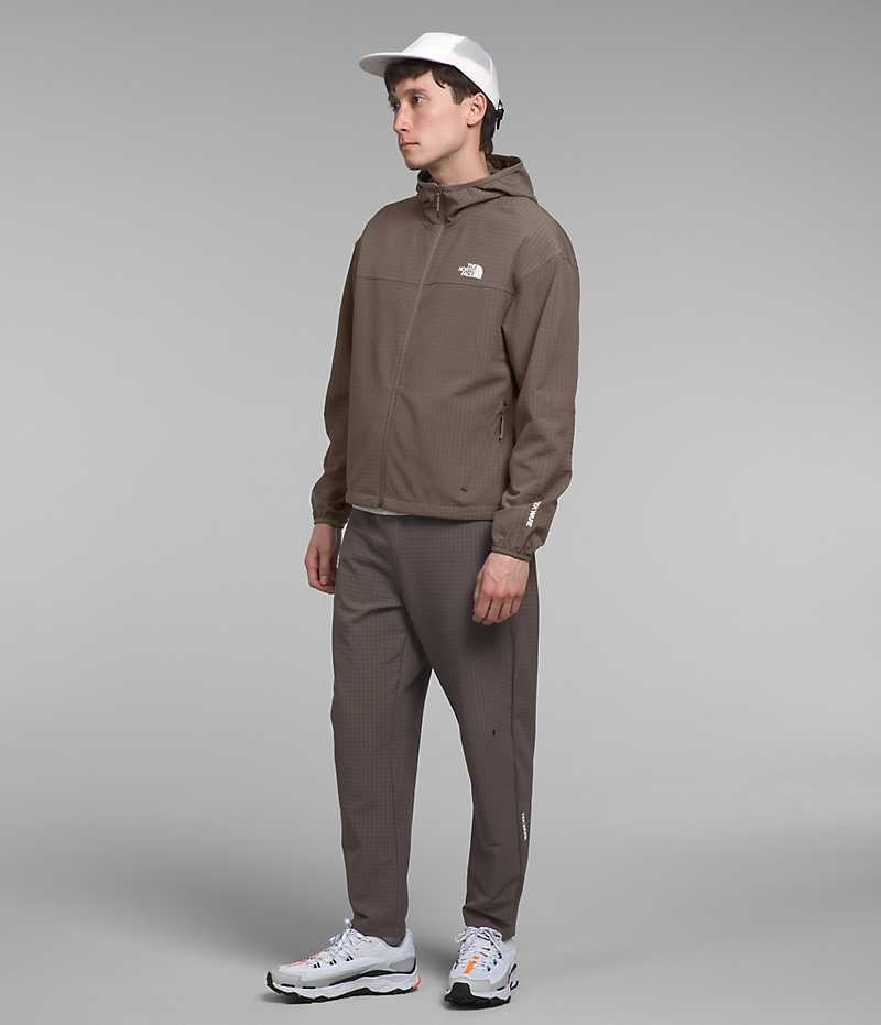 Brown The North Face Tekware™ Grid Hoodie Men's Fleece Jacket | MALAYSIA LJKMZB