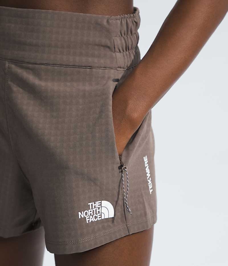 Brown The North Face Tekware™ Grid Women's Shorts | MALAYSIA PCAMKN