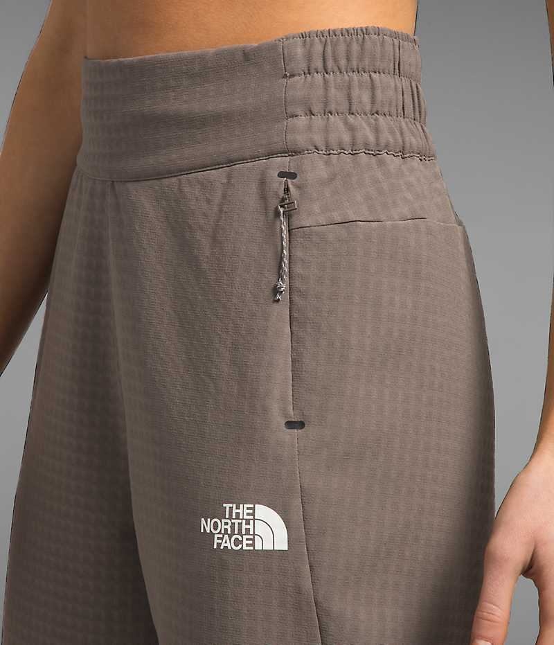 Brown The North Face Tekware™ Grid Women's Fleece Pants | MALAYSIA KFQLCI