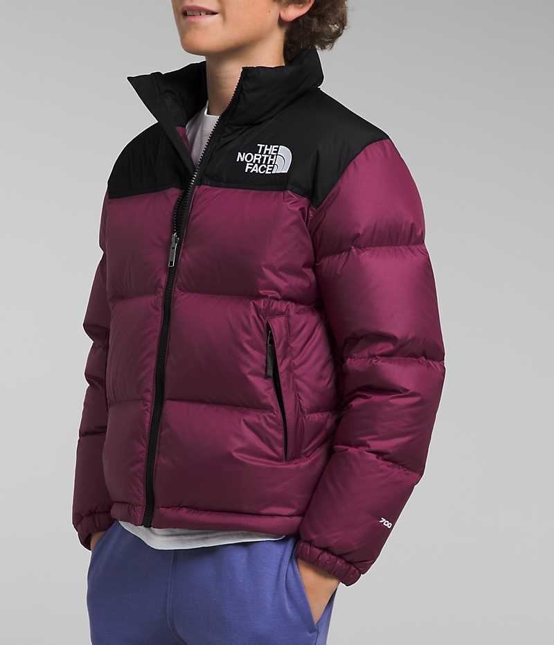 Burgundy The North Face 1996 Retro Nuptse Boys' Puffer Jacket | MALAYSIA DJTMVS