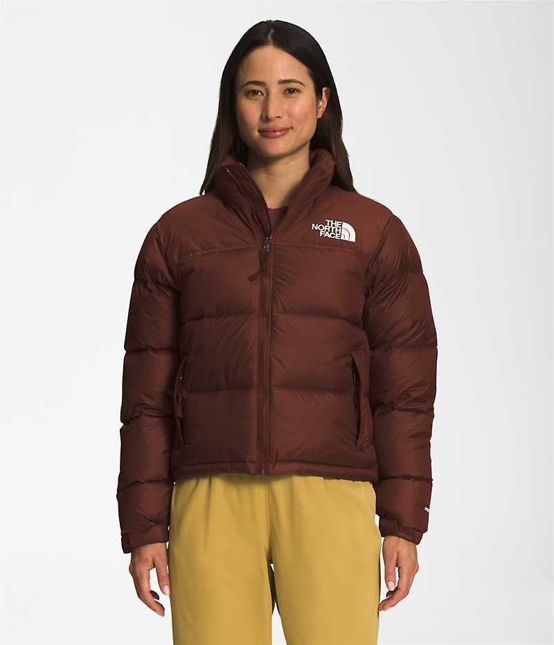 Burgundy The North Face 1996 Retro Nuptse Women\'s Puffer Jacket | MALAYSIA CBXODY