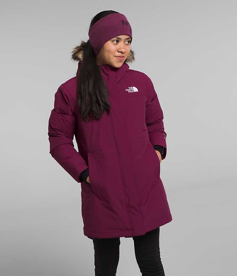 Burgundy The North Face Arctic Girls' Coat | MALAYSIA BLUYTG