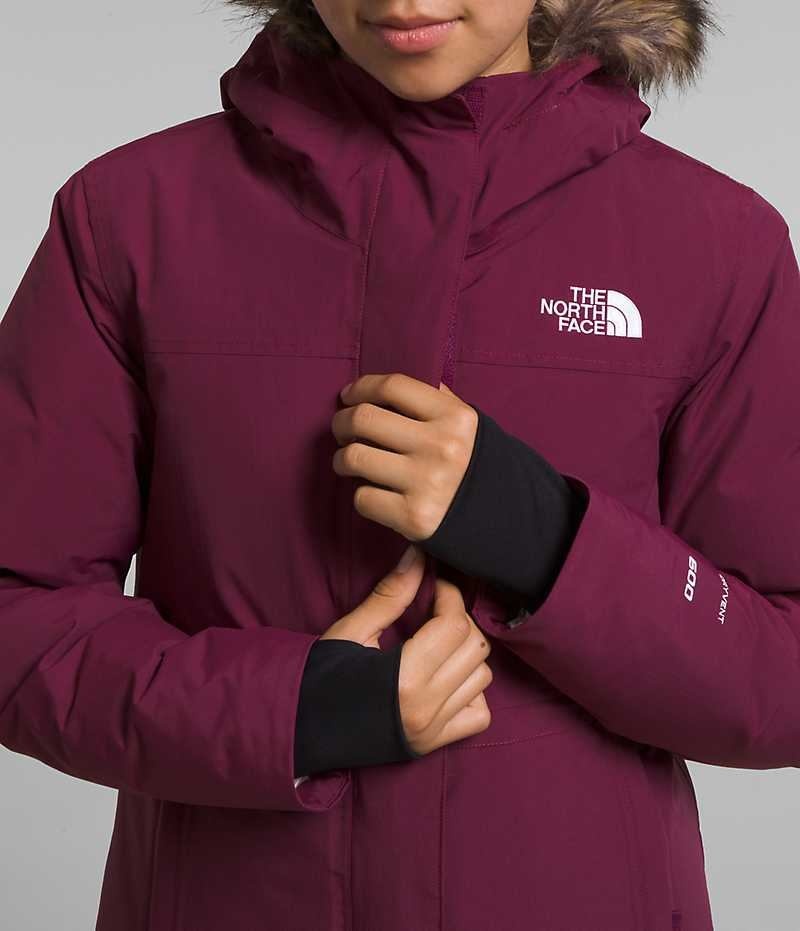 Burgundy The North Face Arctic Girls' Coat | MALAYSIA BLUYTG