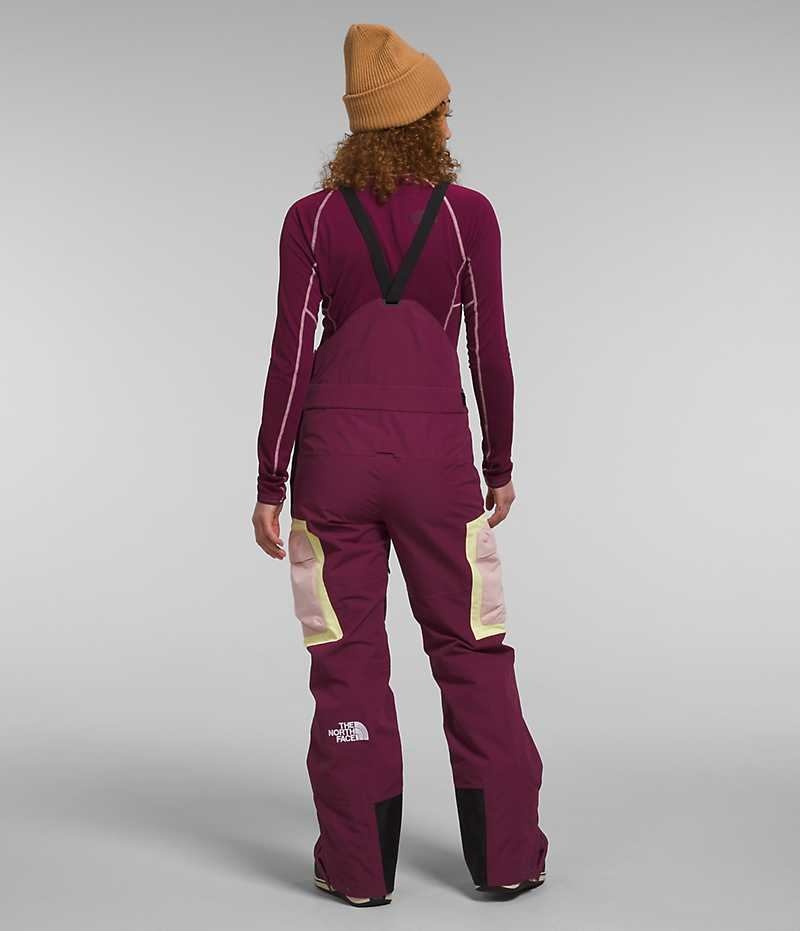 Burgundy The North Face Dragline Women's Bib Pants | MALAYSIA FUQPKY