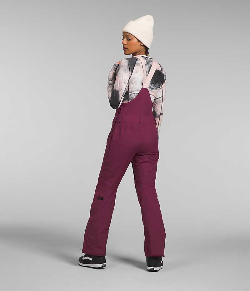 Burgundy The North Face Freedom Insulated Women's Bib Pants | MALAYSIA MAEHSV