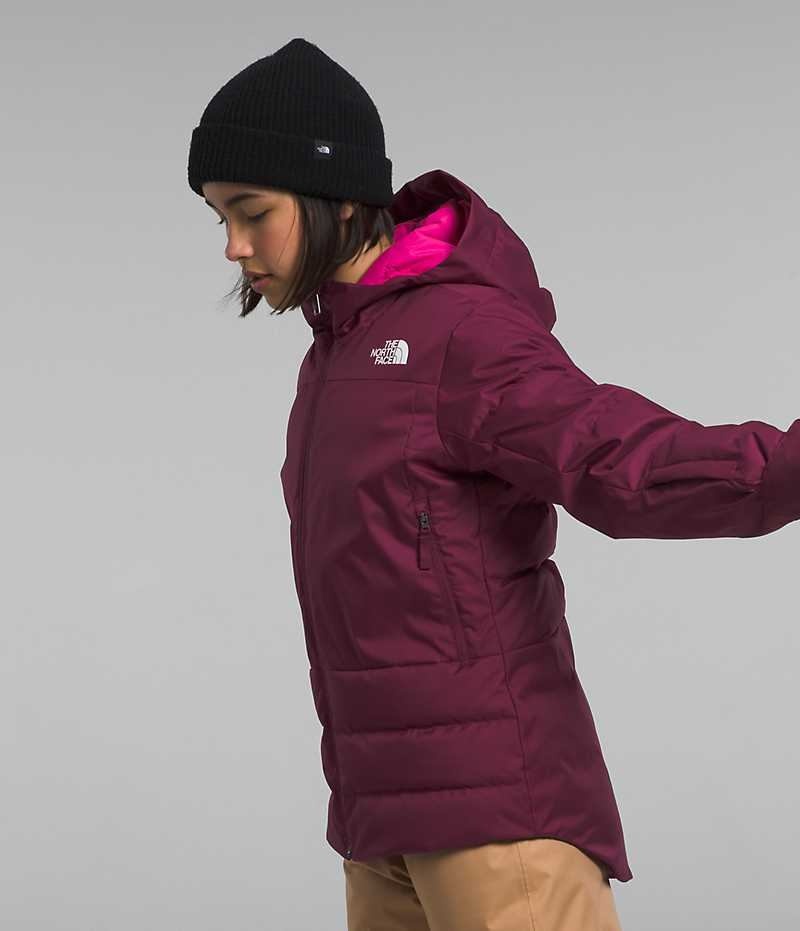 Burgundy The North Face Pallie Girls' Puffer Jacket | MALAYSIA NEIVLC