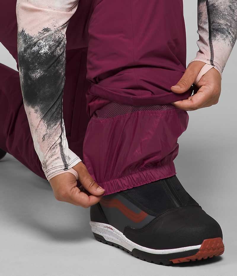 Burgundy The North Face Plus Freedom Insulated Women's Bib Pants | MALAYSIA XJTWGP