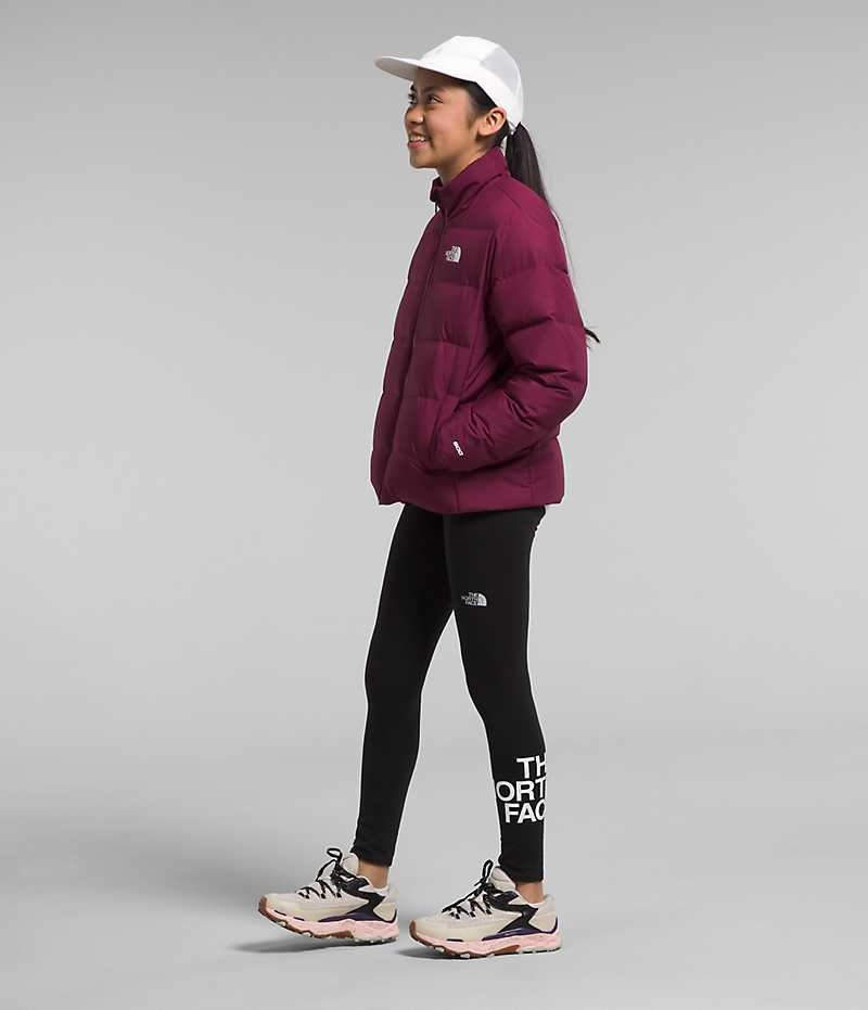 Burgundy The North Face Reversible North Girls' Puffer Jacket | MALAYSIA SYKAPZ