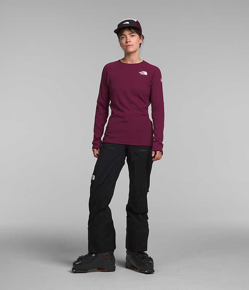 Burgundy The North Face Summit Series FUTUREFLEECE™ Crew Women's Pullover | MALAYSIA KQZMYP