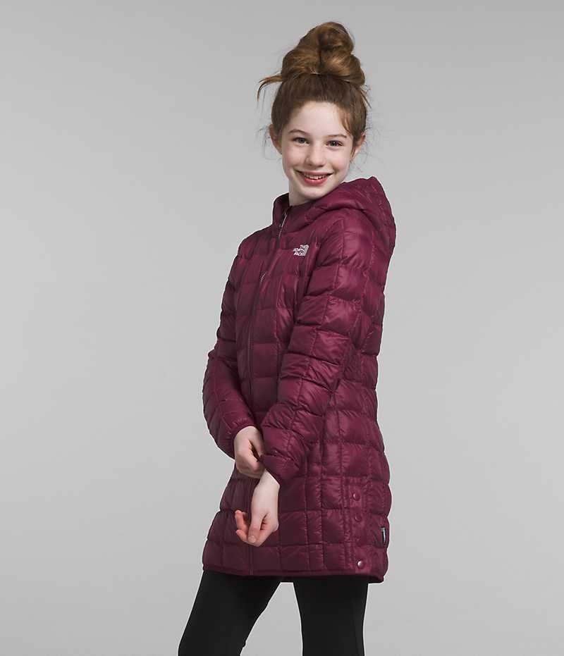 Burgundy The North Face ThermoBall™ Girls' Coat | MALAYSIA XGYTDZ