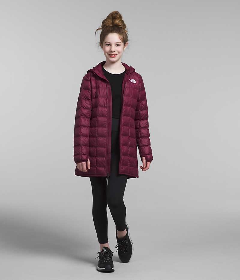 Burgundy The North Face ThermoBall™ Girls\' Coat | MALAYSIA XGYTDZ