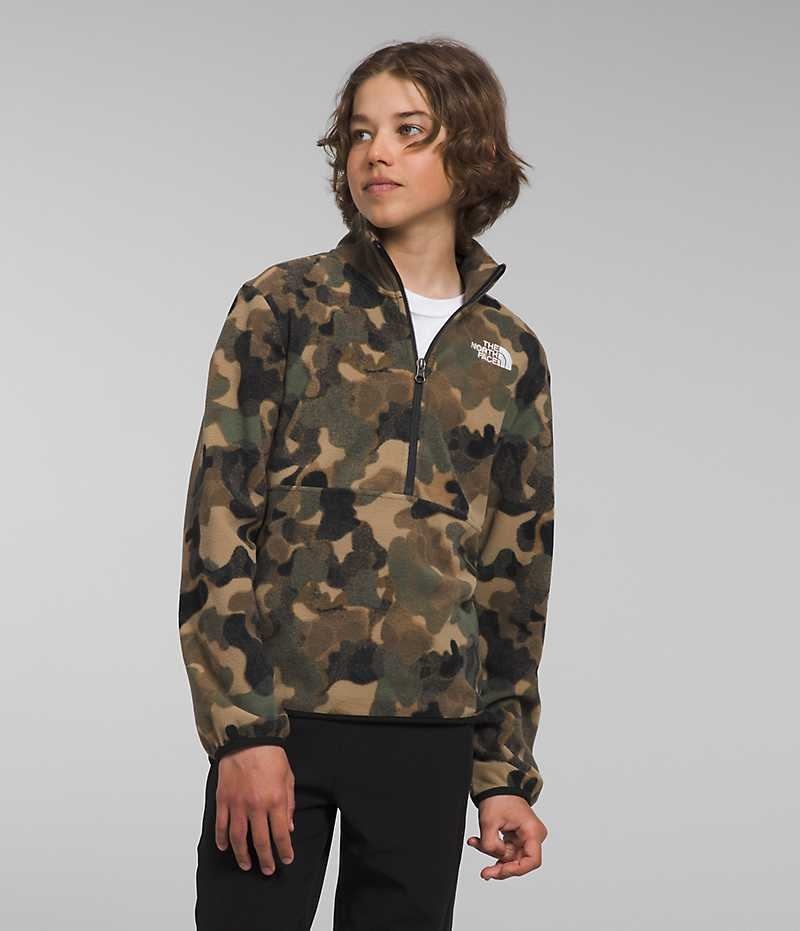 Camo The North Face Glacier ¼-Zip Boys\' Pullover | MALAYSIA UHPDGC