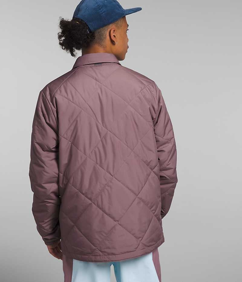 Fuchsia The North Face Afterburner Flannel Men's Insulated Jacket | MALAYSIA ROBWHP