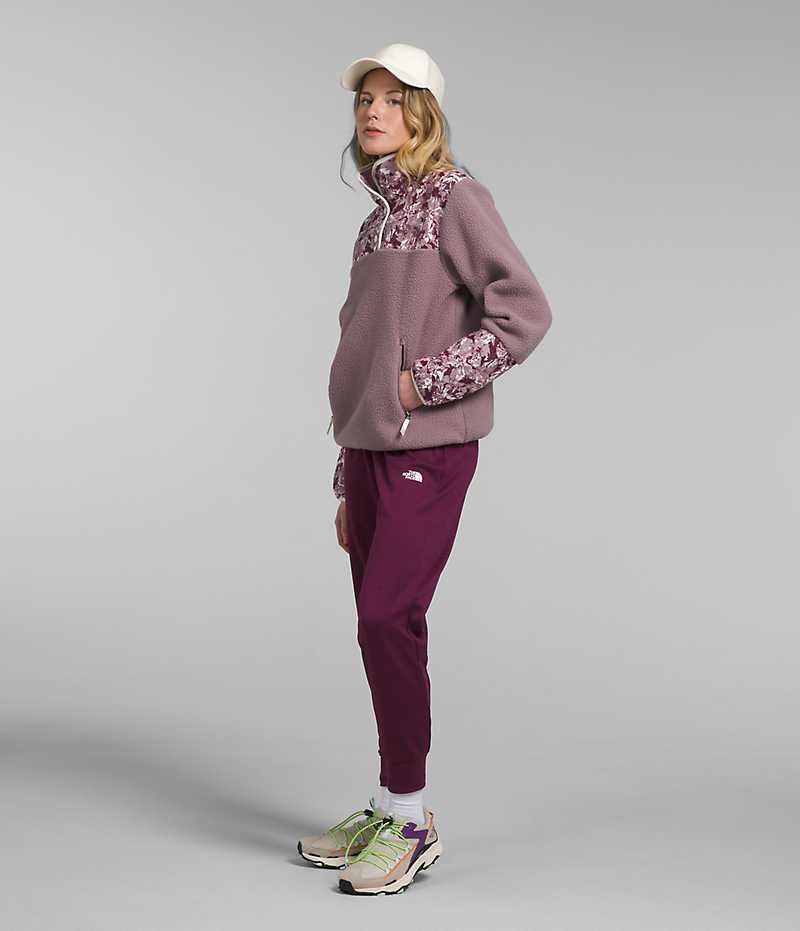 Fuchsia The North Face Cragmont Fleece ¼-Snap Women's Pullover | MALAYSIA JDHMUY