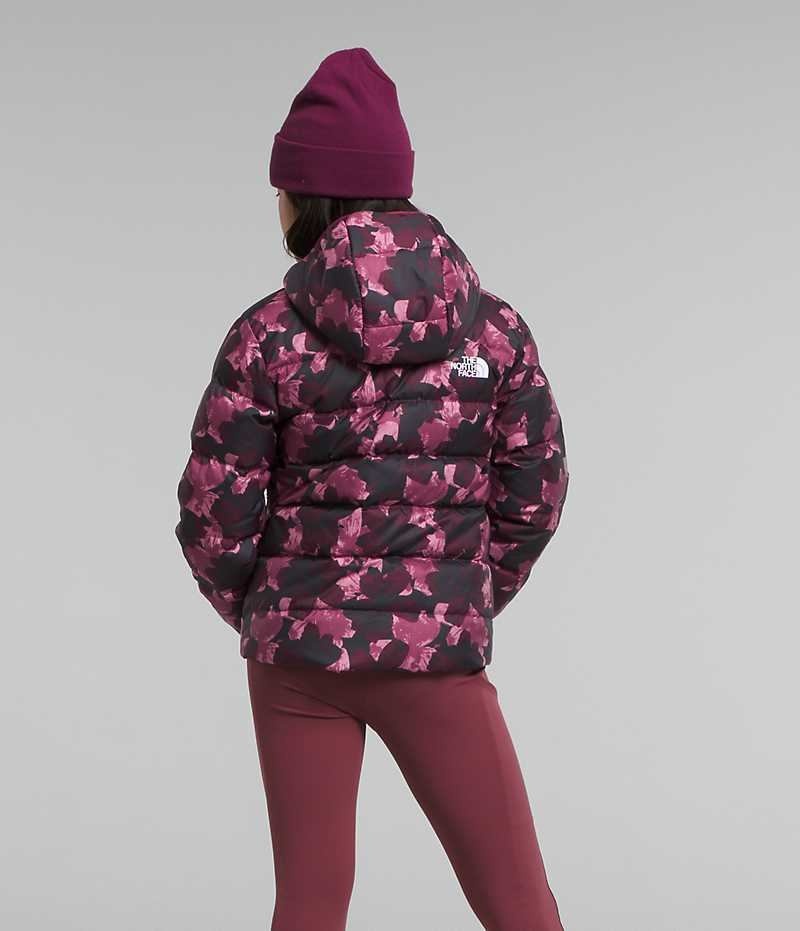 Fuchsia The North Face Reversible North Hooded Girls' Puffer Jacket | MALAYSIA QSNLRB