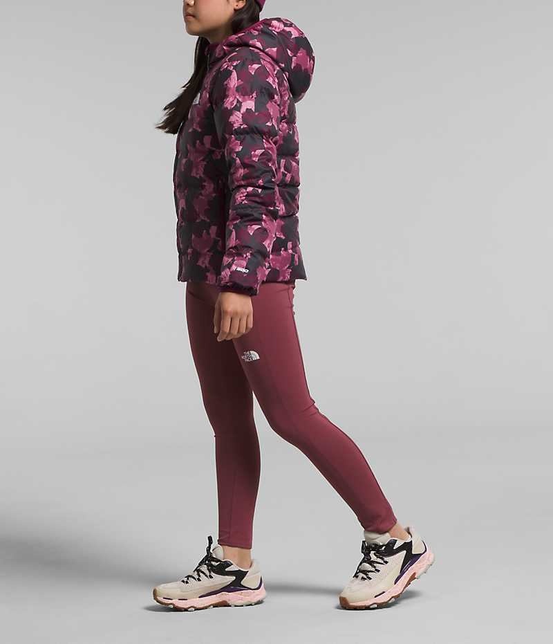 Fuchsia The North Face Reversible North Hooded Girls' Puffer Jacket | MALAYSIA QSNLRB