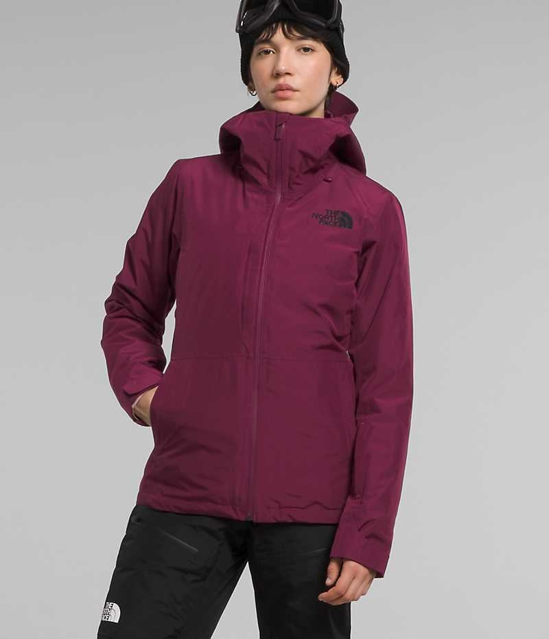 Fuchsia The North Face ThermoBall™ Eco Snow Triclimate® Women\'s Insulated Jacket | MALAYSIA EYMDZR