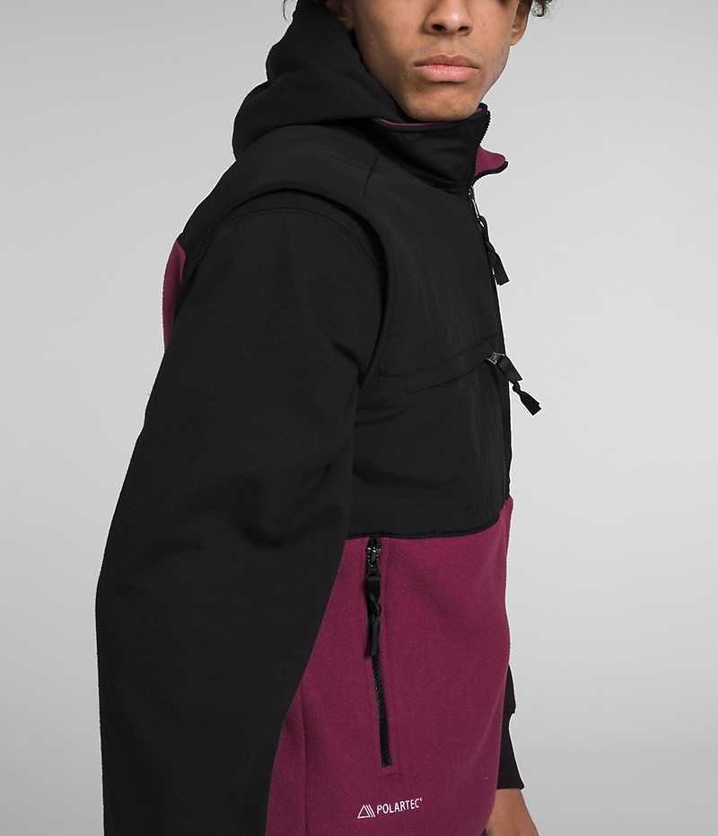 Fuchsia / Black The North Face Denali Men's Vest | MALAYSIA FNSGRY