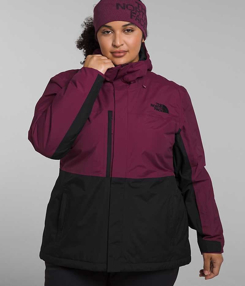 Fuchsia / Black The North Face Plus Freedom Women\'s Insulated Jacket | MALAYSIA PLCZAY