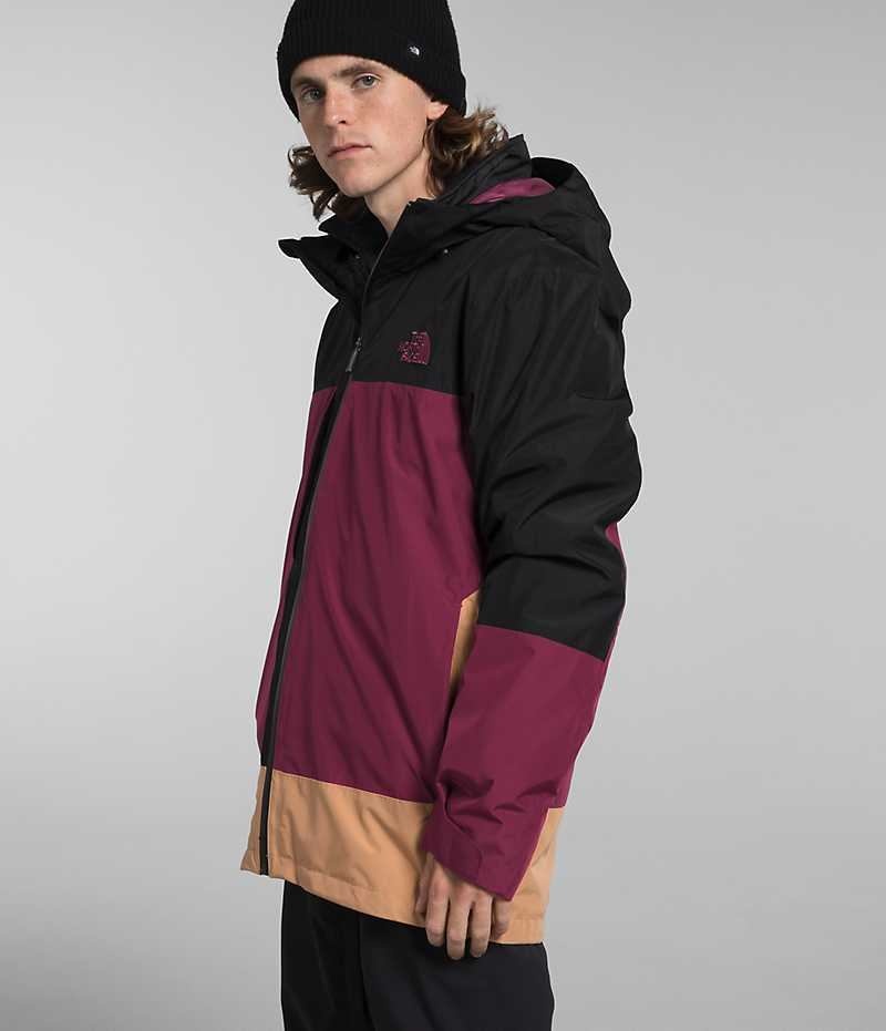 Fuchsia / Black The North Face ThermoBall™ Eco Snow Triclimate® Men's Hooded Jacket | MALAYSIA TFOQAX