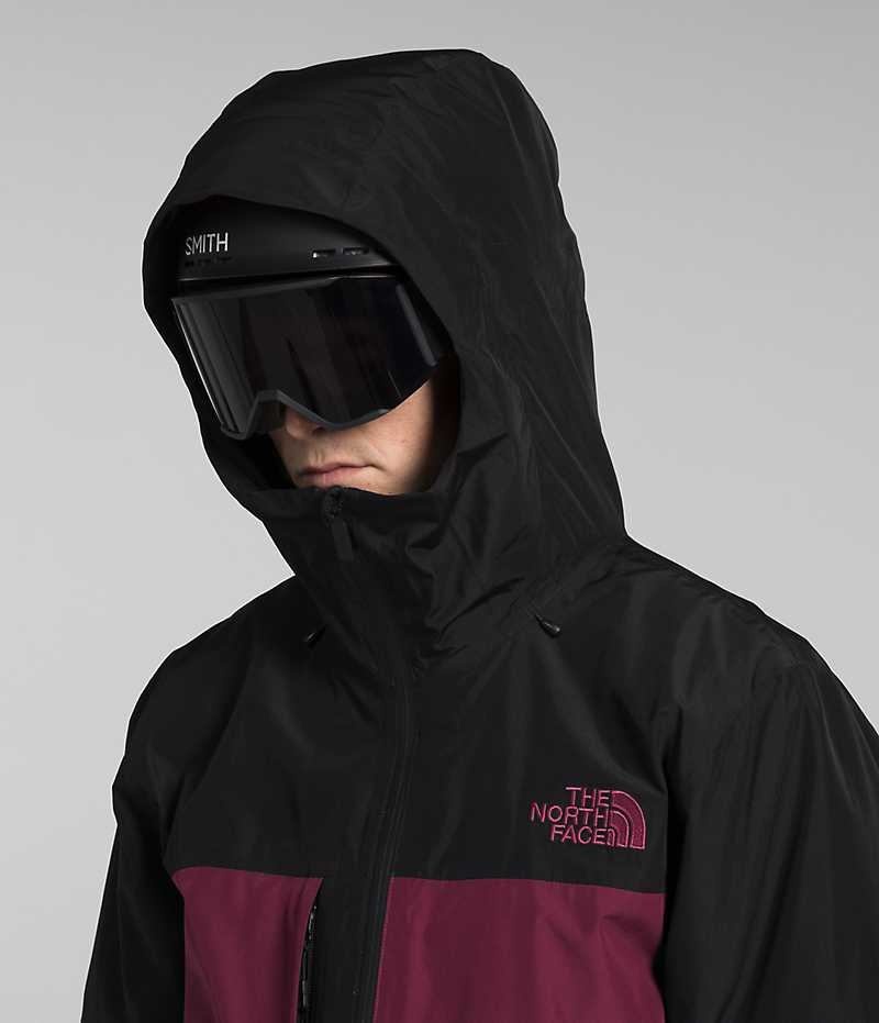 Fuchsia / Black The North Face ThermoBall™ Eco Snow Triclimate® Men's Hooded Jacket | MALAYSIA TFOQAX