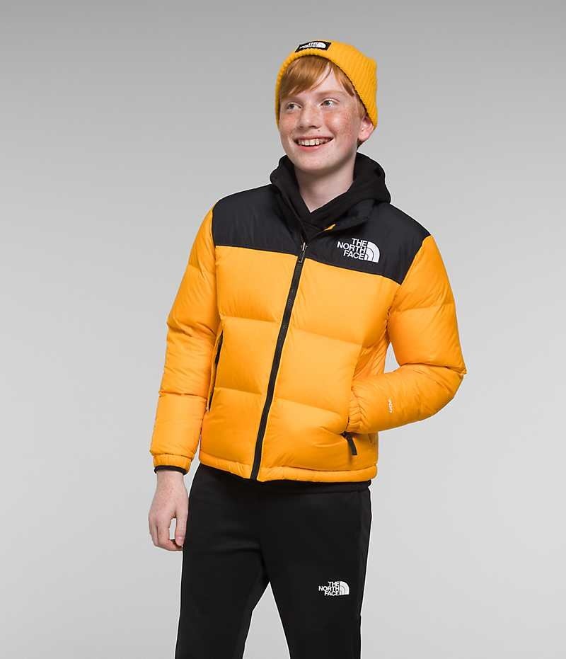 Gold The North Face 1996 Retro Nuptse Boys\' Puffer Jacket | MALAYSIA AVCZPM