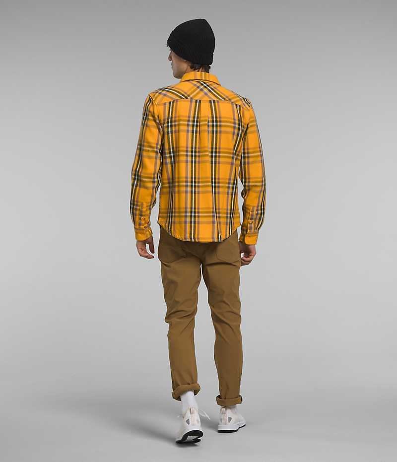 Gold The North Face Valley Twill Flannel Men's Shirt | MALAYSIA JLYVPS