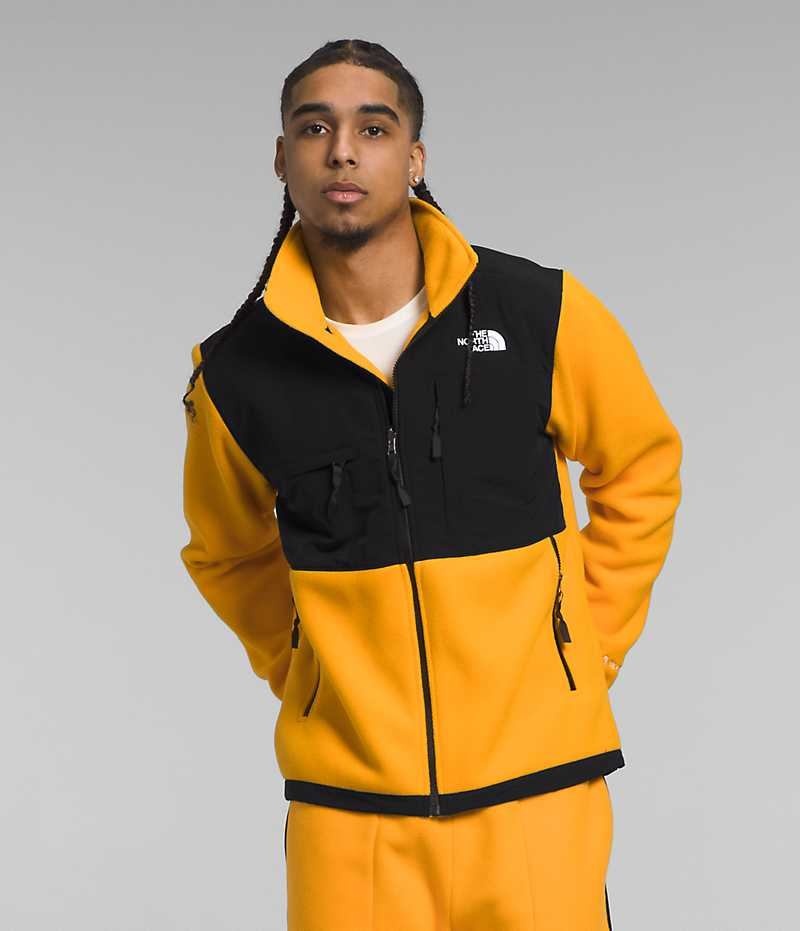 Gold / Black The North Face Denali Men\'s Fleece Jacket | MALAYSIA HQYRJO