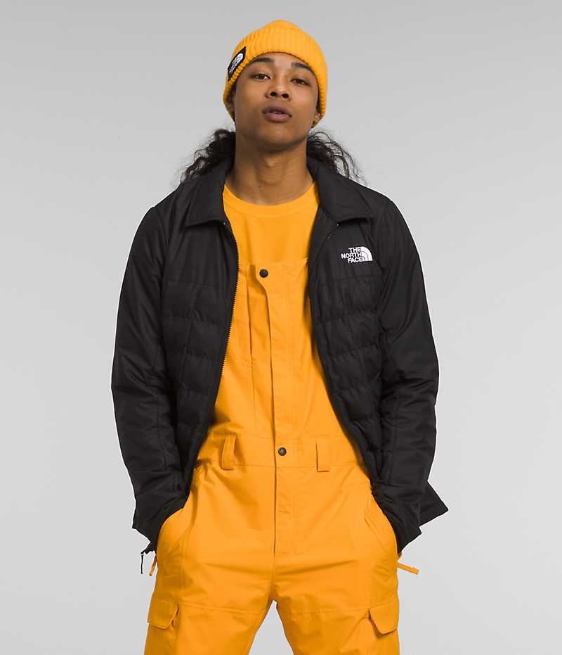 Gold / Black The North Face ThermoBall™ Eco Snow Triclimate® Men's Hooded Jacket | MALAYSIA DCMIPX