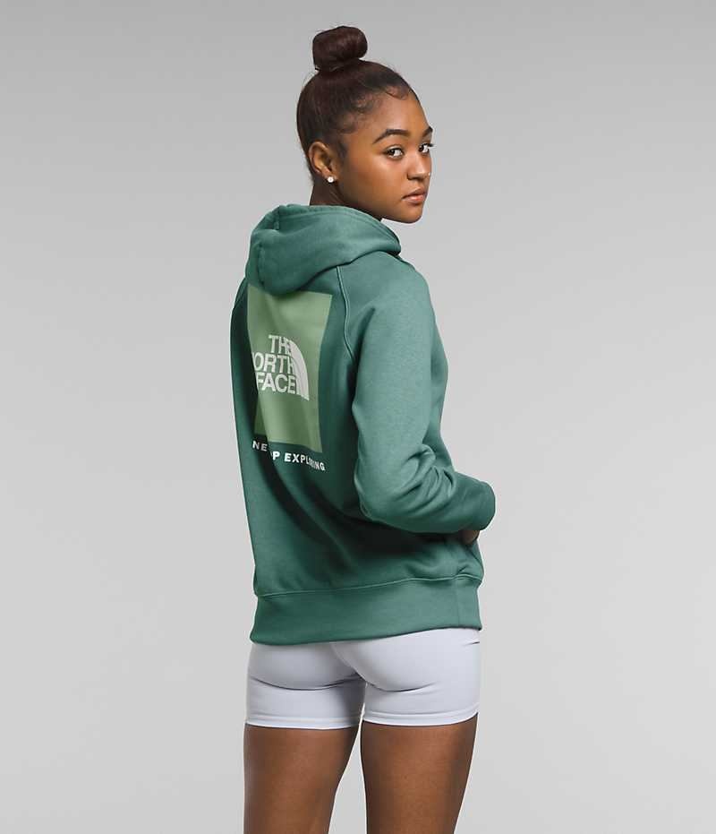 Green The North Face Box NSE Pullover Women\'s Hoodie | MALAYSIA SKJDVE