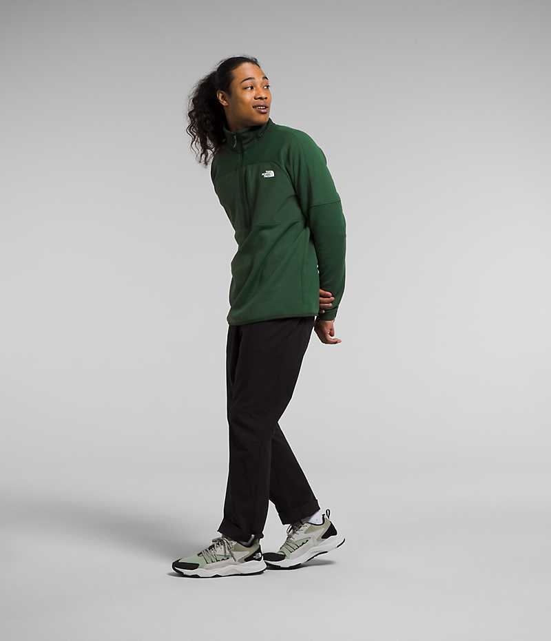 Green The North Face Canyonlands High Altitude ½-Zip Men's Pullover | MALAYSIA EHAWLI